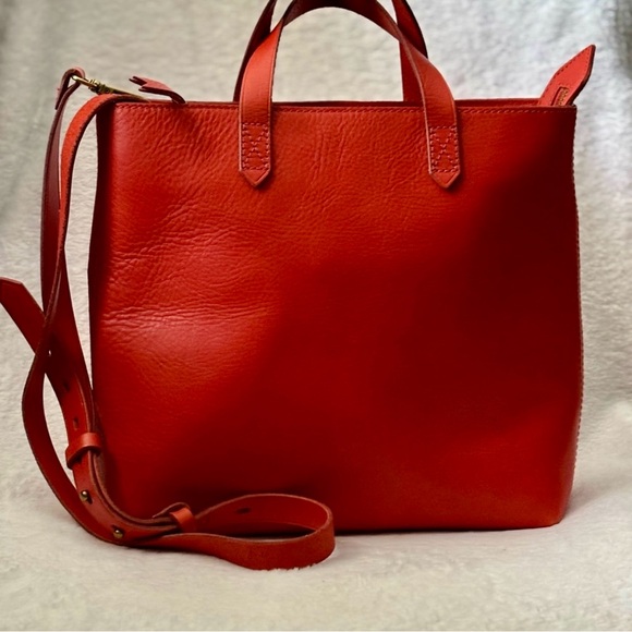 Madewell Handbags - Madewell The Zip Top Transport Crossbody In Red